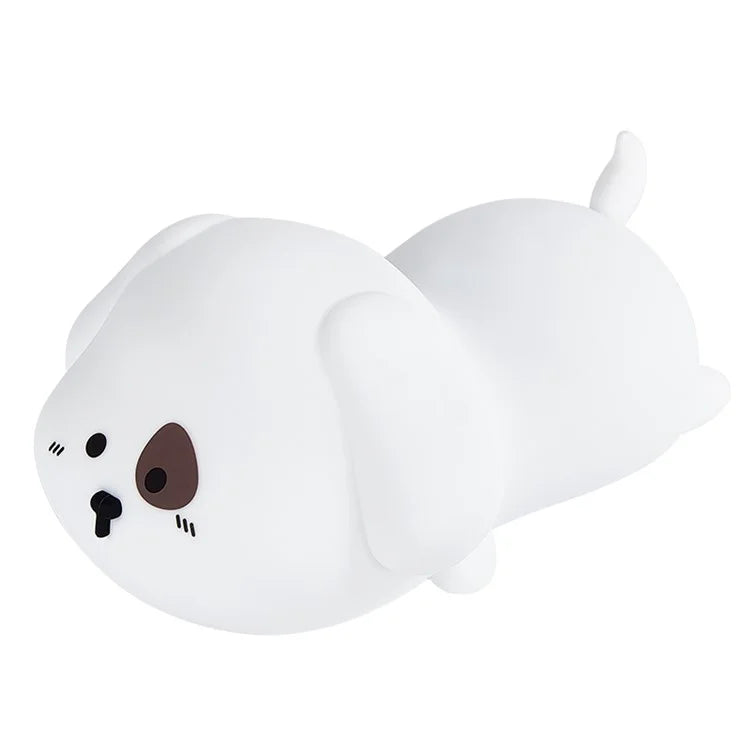 Cute Dog Touch Night Lamp Bedroom Decoration LED Light USB Charging Bedside Tap Lamp
