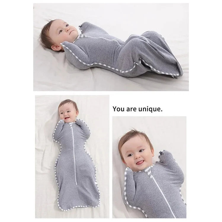 AB01 Cotton Baby Swaddle Infant Anti-kicking Zipper Sleeping Bag, Size L
