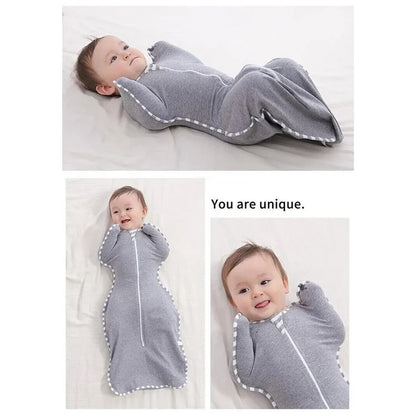 AB01 Cotton Baby Swaddle Infant Anti-kicking Zipper Sleeping Bag, Size L