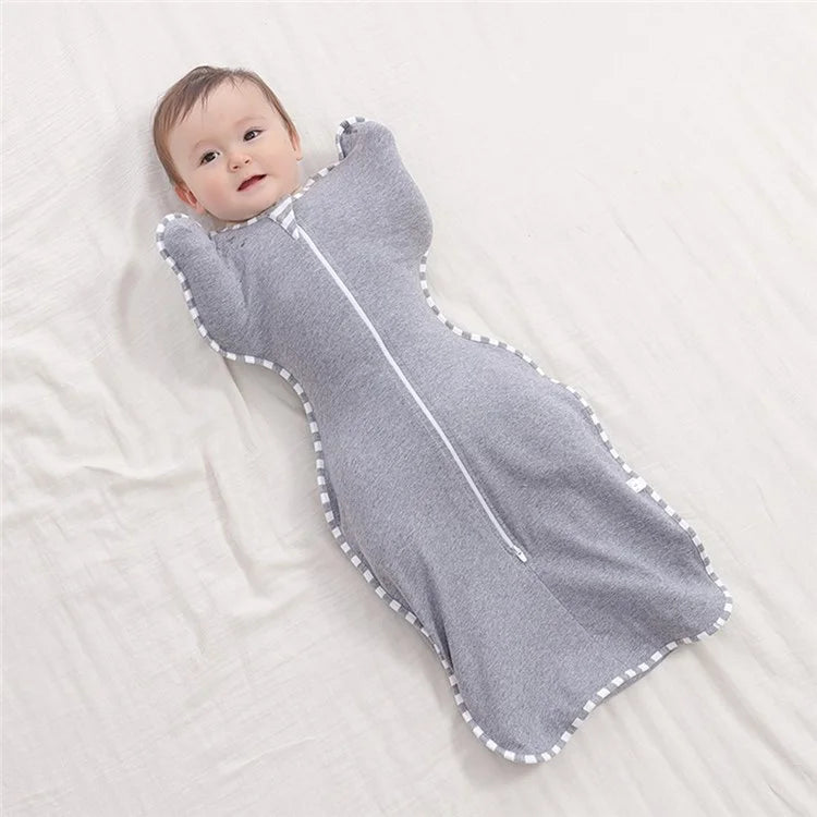 AB01 Cotton Baby Swaddle Infant Anti-kicking Zipper Sleeping Bag, Size L