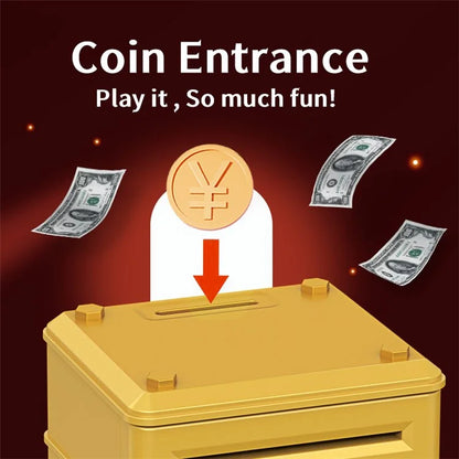 7901 Kids Cartoon Electronic ATM Password Piggy Bank Cash Coin Can Auto Scroll Paper Money Saving Box Gift