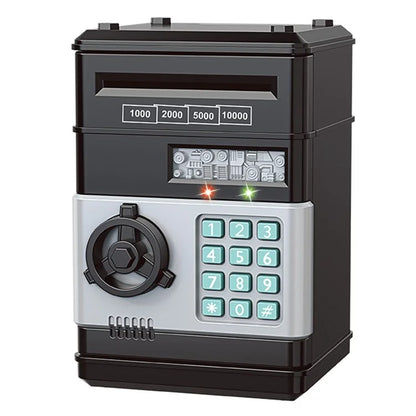 7901 Kids Cartoon Electronic ATM Password Piggy Bank Cash Coin Can Auto Scroll Paper Money Saving Box Gift