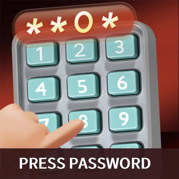 7901 Kids Cartoon Electronic ATM Password Piggy Bank Cash Coin Can Auto Scroll Paper Money Saving Box Gift