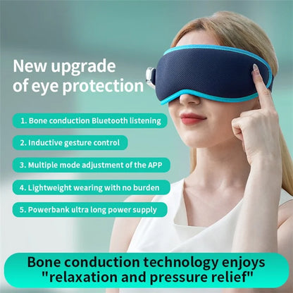 CKGO Y09-Plus Sleep Shading Eye Massage Mask Decompression Bluetooth Music Playing Eye Mask