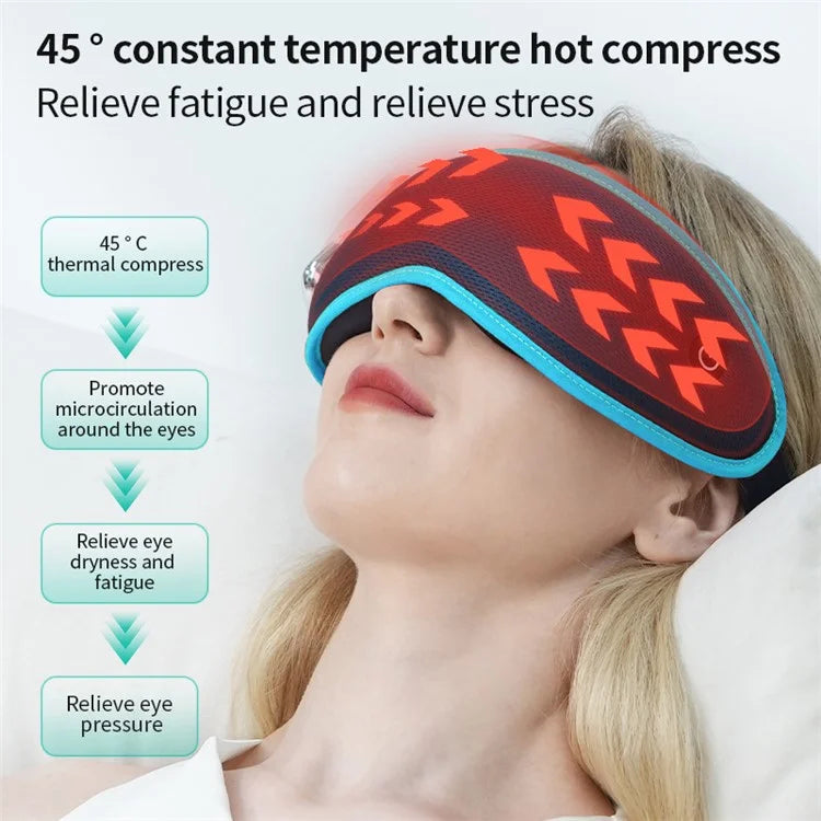 CKGO Y09-Plus Decompression Bluetooth Music Player Eye Mask Sleep Shading Eye Massage Mask, Magnetic Battery Powered