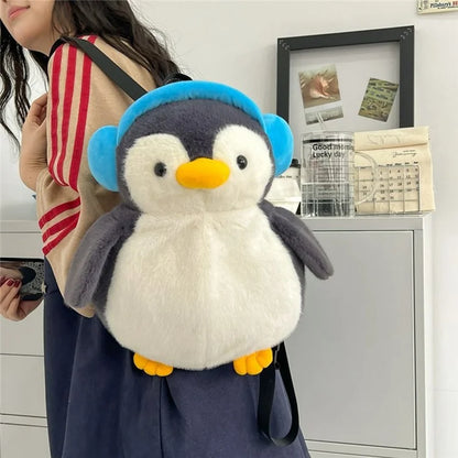 Toddle Children Backpack Plush Penguin School Bag Soft Daypack