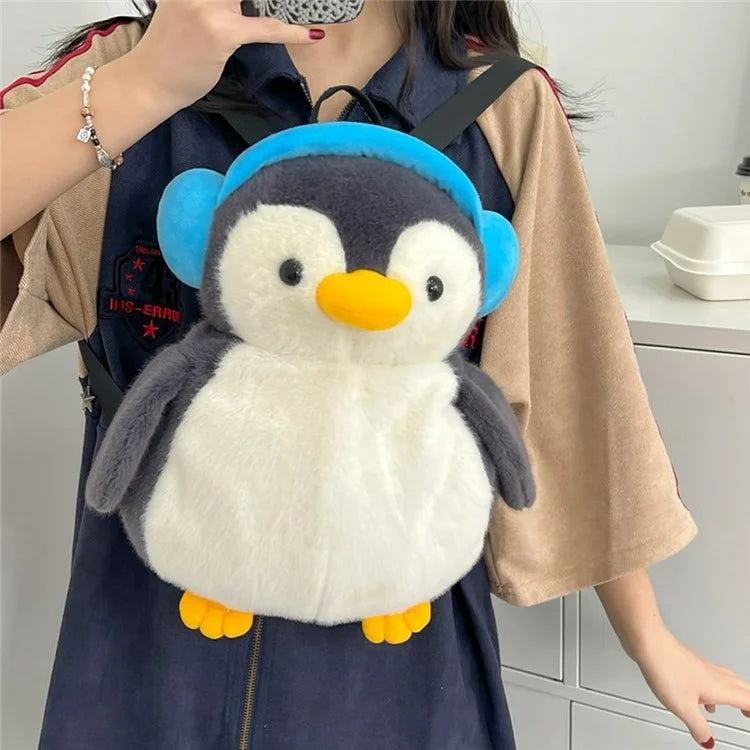 Toddle Children Backpack Plush Penguin School Bag Soft Daypack