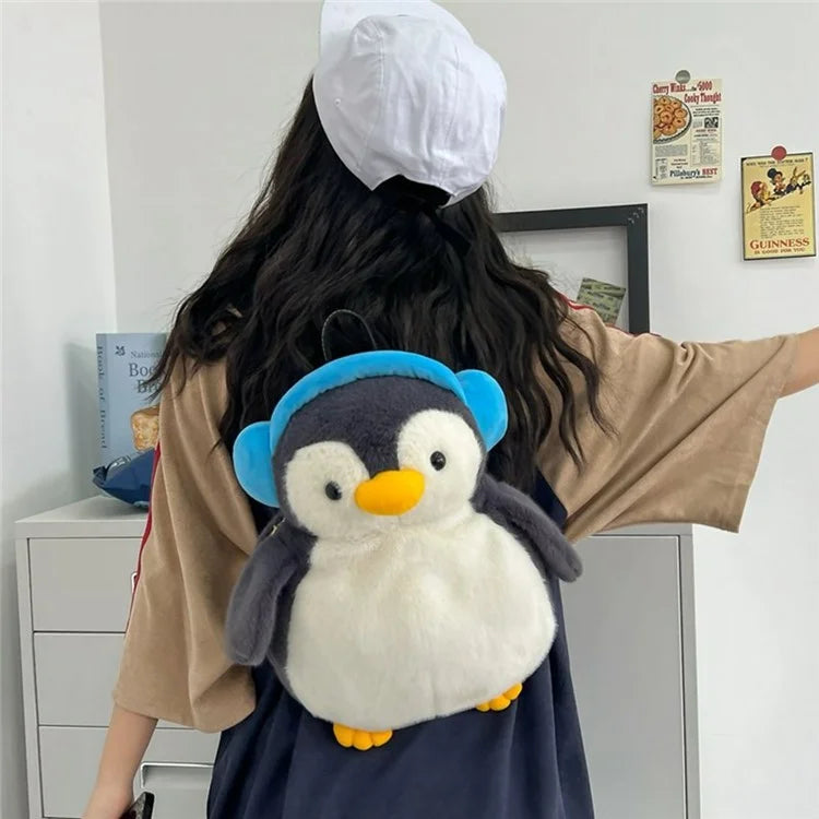 Toddle Children Backpack Plush Penguin School Bag Soft Daypack