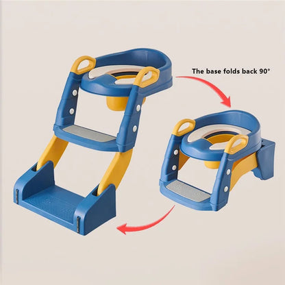 M301-BC PU Seat Cushion Foldable Toilet Baby Children Potty Training Toilet Seat with Ladder