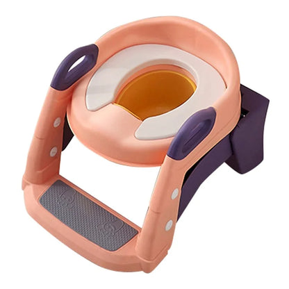 M301-BC PU Seat Cushion Foldable Toilet Baby Children Potty Training Toilet Seat with Ladder