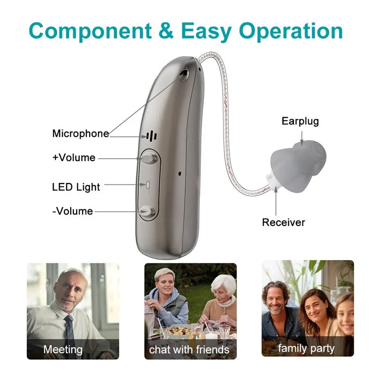 R03L1 RIC Digital Hearing Aid Noise Reduction Bluetooth Sound Amplifier ...