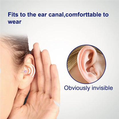 F23D3 Invisible CIC Hearing Amplifier 16 Channels Noise Reduction Wireless Hearing Aid for Elderly Deaf, Single Ear