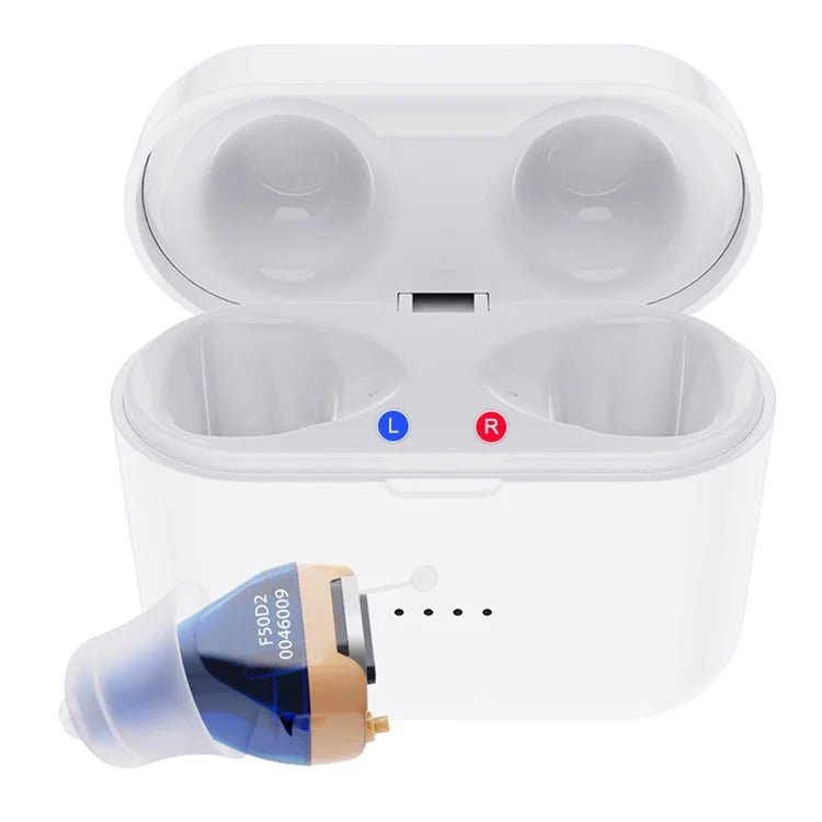 F50D2 Invisible In-Ear Digital Hearing Aid Elderly Noise Reduction Hearing Amplifier (Single Ear)