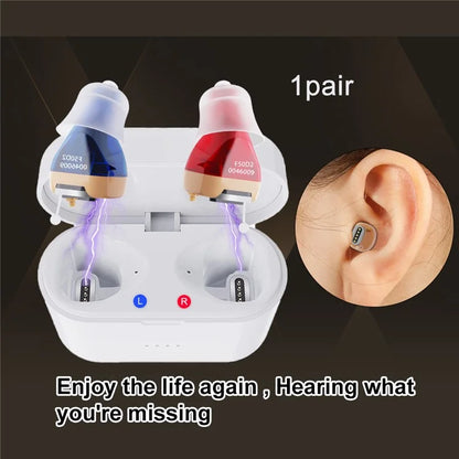 F50D2 Invisible In-Ear Digital Hearing Aid Elderly Noise Reduction Hearing Amplifier (Single Ear)