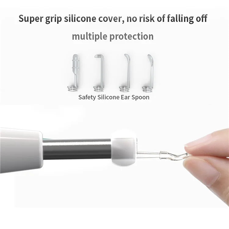 W2 Ear Camera Otoscope Ear Wax Removal Tool Kit LED Light Ear Pick Spoon Earwax Remover