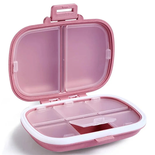 HOLII Daily Pill Organizer 8 Compartments Portable Pill Case Storage Box (BPA Free, No FDA Certificate)