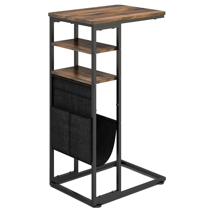 595-C2 Side Table with Magazine Holder, 40x30x71cm