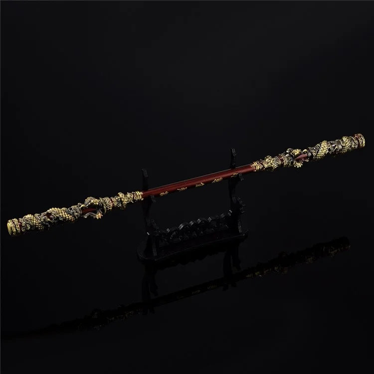 35cm Wukong Game Weapon Golden Cudgels Zinc Alloy Props Game Collection Desk Room Decoration