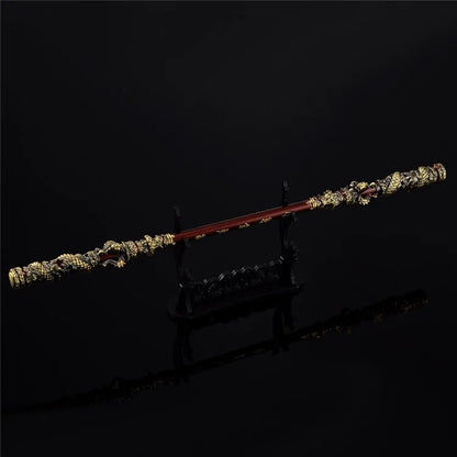 35cm Wukong Game Weapon Golden Cudgels Zinc Alloy Props Game Collection Desk Room Decoration