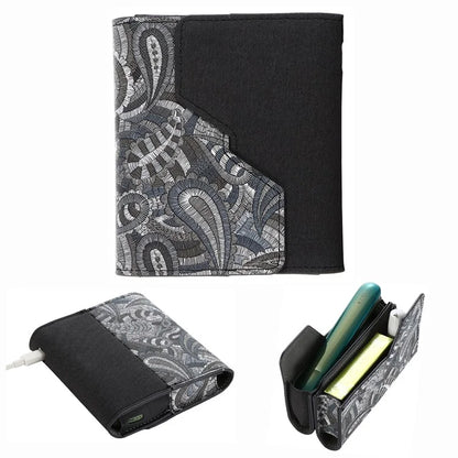 For IQOS ILUMA E-cigarette Leather Protective Case Splicing Design Drop-proof Storage Bag