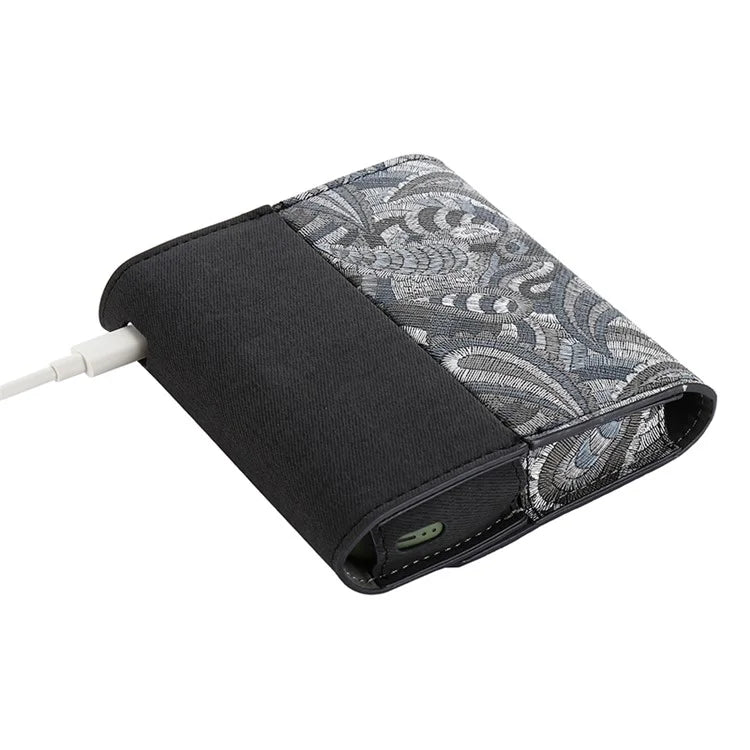 For IQOS ILUMA E-cigarette Leather Protective Case Splicing Design Drop-proof Storage Bag