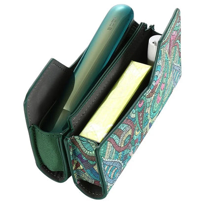 For IQOS ILUMA E-cigarette Leather Protective Case Splicing Design Drop-proof Storage Bag
