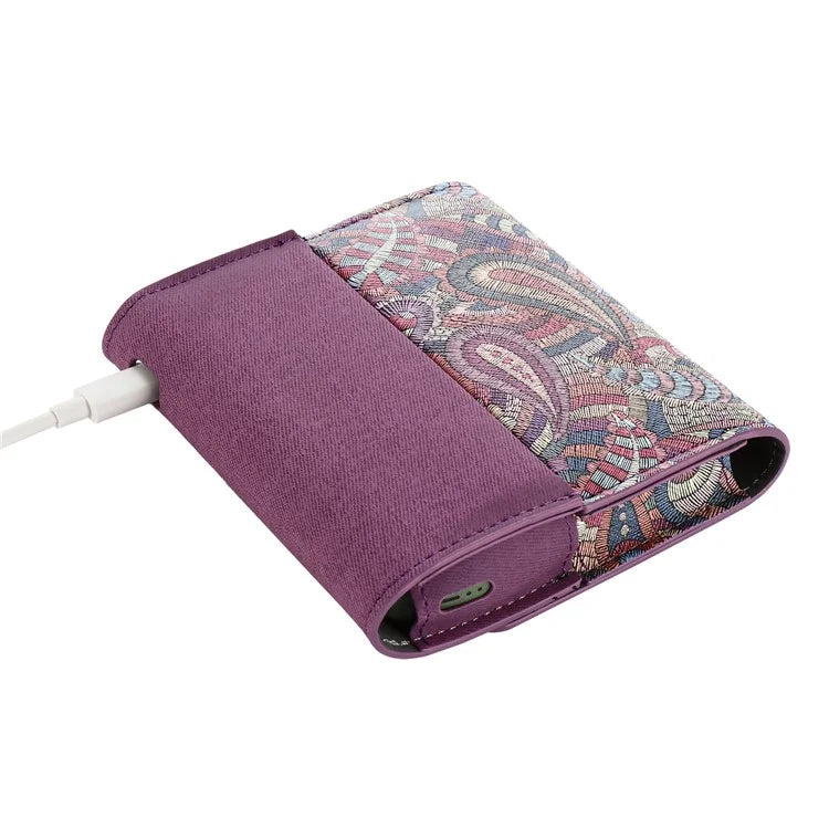 For IQOS ILUMA E-cigarette Leather Protective Case Splicing Design Drop-proof Storage Bag