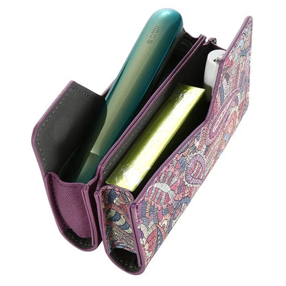 For IQOS ILUMA E-cigarette Leather Protective Case Splicing Design Drop-proof Storage Bag