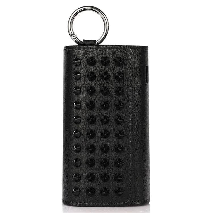 For IQOS ILUMA E-cigarette Protective Case Rivet Decor Storage Bag with Ring Buckle
