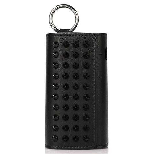 For IQOS ILUMA E-cigarette Protective Case Rivet Decor Storage Bag with Ring Buckle