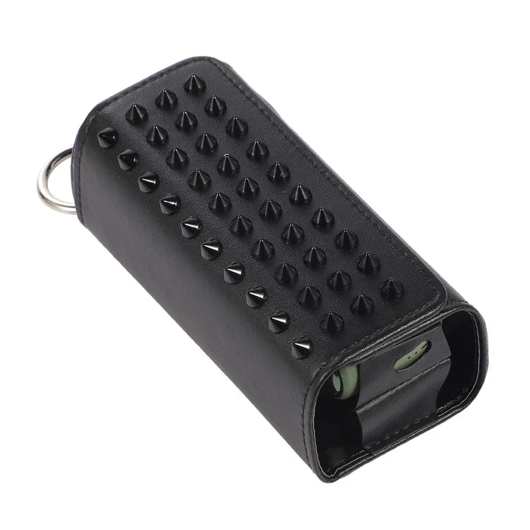 For IQOS ILUMA E-cigarette Protective Case Rivet Decor Storage Bag with Ring Buckle