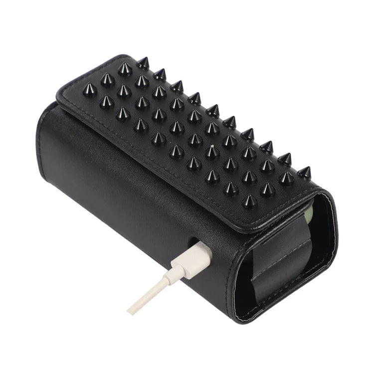 For IQOS ILUMA E-cigarette Protective Case Rivet Decor Storage Bag with Ring Buckle