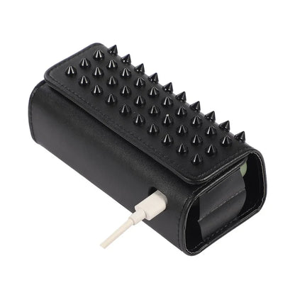 For IQOS ILUMA E-cigarette Protective Case Rivet Decor Storage Bag with Ring Buckle