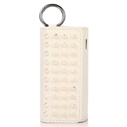 For IQOS ILUMA E-cigarette Protective Case Rivet Decor Storage Bag with Ring Buckle