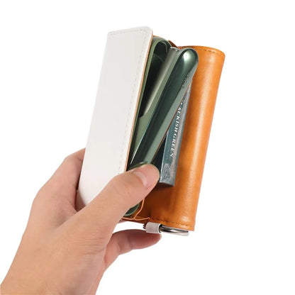 For IQOS ILUMA E-cigarette Protective Case Rivet Decor Storage Bag with Ring Buckle