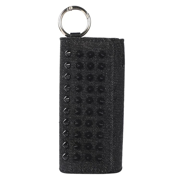 For IQOS ILUMA E-cigarette Protective Case Rivet Decor Storage Bag with Ring Buckle