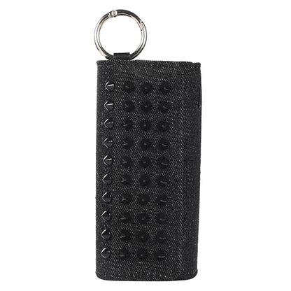 For IQOS ILUMA E-cigarette Protective Case Rivet Decor Storage Bag with Ring Buckle
