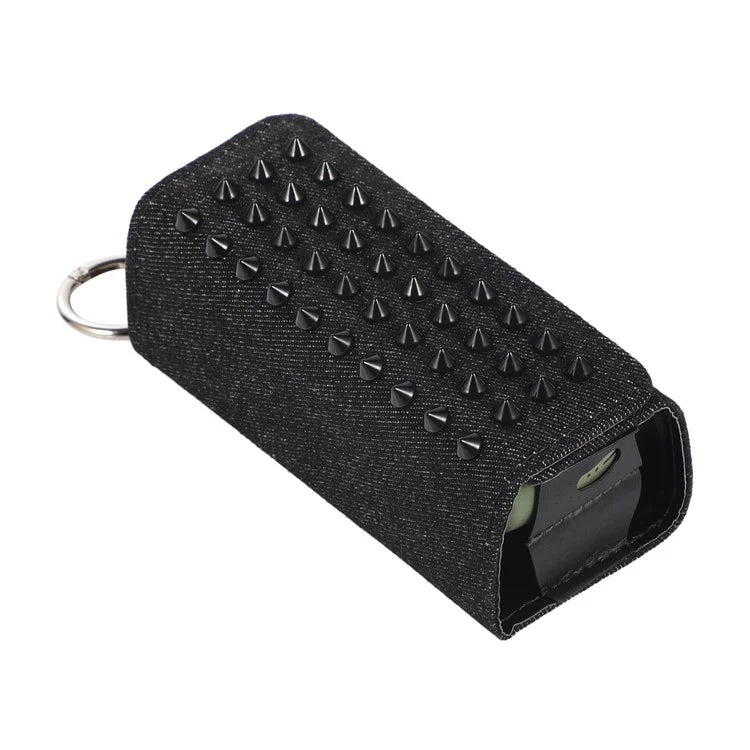 For IQOS ILUMA E-cigarette Protective Case Rivet Decor Storage Bag with Ring Buckle