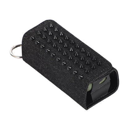 For IQOS ILUMA E-cigarette Protective Case Rivet Decor Storage Bag with Ring Buckle