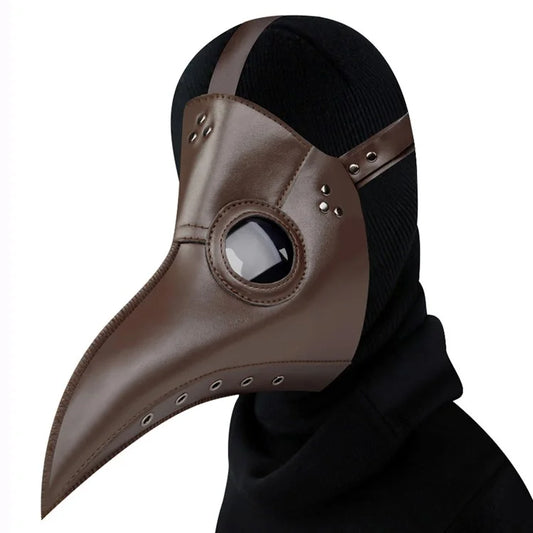 HG065 Halloween Plague Doctor Mask Long Nose Bird Beak Mask PU Leather Steampunk Masquerade Party Costume Props
