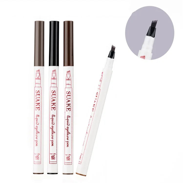 SUAKE 4-Fork Anti-sweat Eyebrow Pen Liquid Eyebrow Pencil Makeup Tool