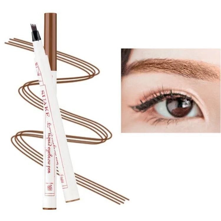 SUAKE 4-Fork Anti-sweat Eyebrow Pen Liquid Eyebrow Pencil Makeup Tool