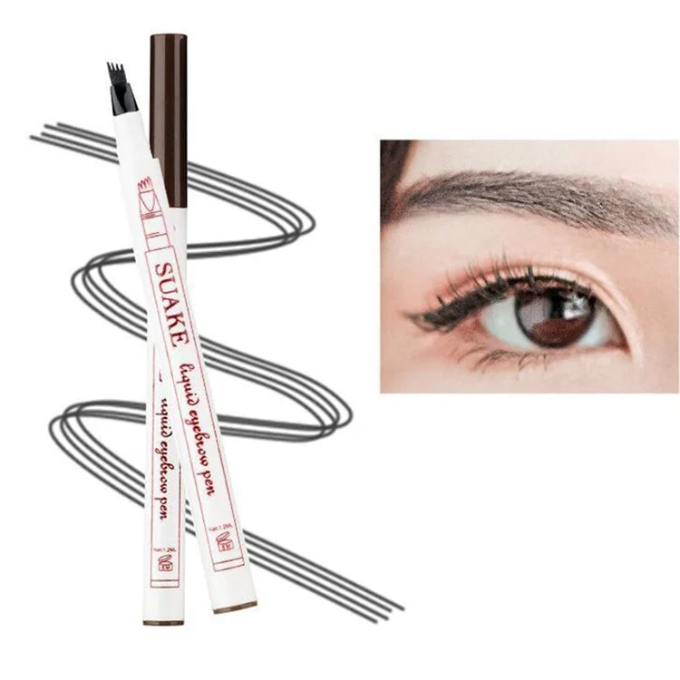 SUAKE 4-Fork Anti-sweat Eyebrow Pen Liquid Eyebrow Pencil Makeup Tool