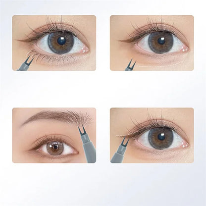 SUAKE Waterproof Eyeliner 2-Tip Liquid Non-smudge Eyeliner Makeup Tool