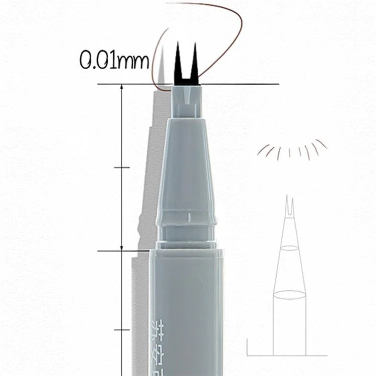 SUAKE Waterproof Eyeliner 2-Tip Liquid Non-smudge Eyeliner Makeup Tool