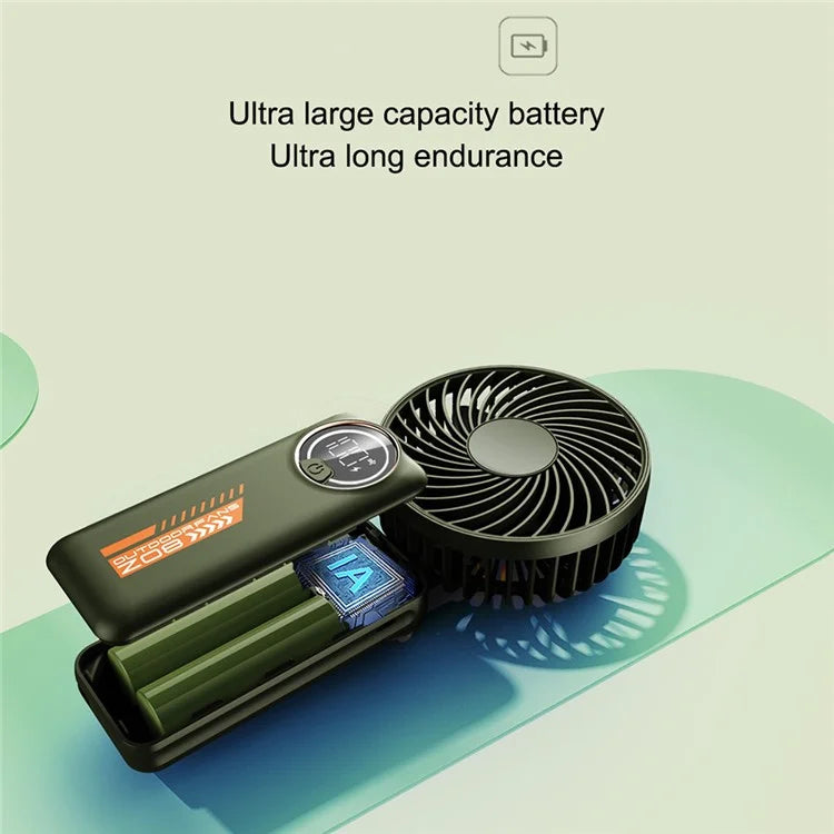 Z08 Foldable 10000mAh Rechargeable Cooling Fan Outdoor Handheld Summer Fan