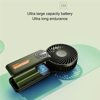 Z08 Foldable 10000mAh Rechargeable Cooling Fan Outdoor Handheld Summer Fan