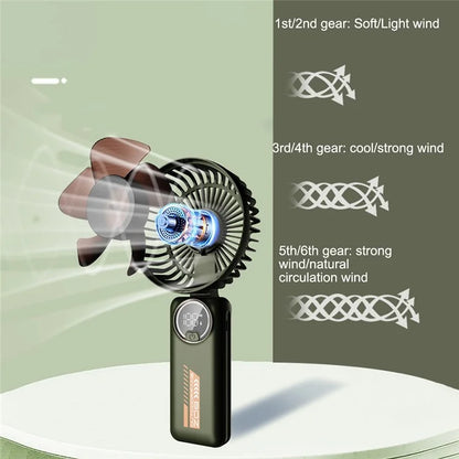Z08 Foldable 10000mAh Rechargeable Cooling Fan Outdoor Handheld Summer Fan