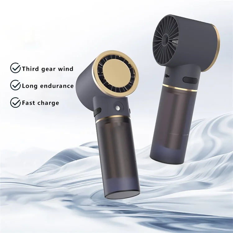 Semiconductor Cold Compress Nano Mist Desk Fan 3 Speeds Adjustable Handheld Fan