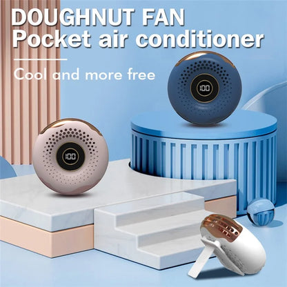 T11 Donut Shape Multifunction Mini Cooling Fan Portable Summer Fan Cooler with Neck Rope